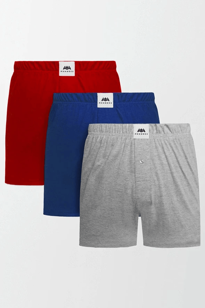 Jersey Boxer Shorts - Pack of 3 Colors - Mendeez UAE 