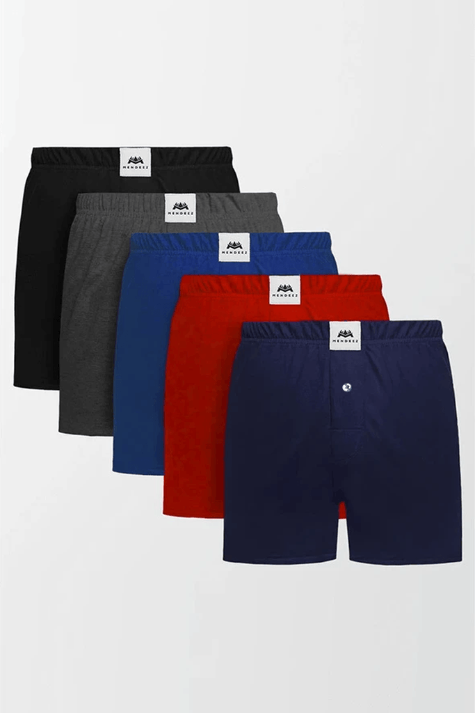 Jersey Boxer Shorts - Pack of 5 - Mendeez UAE 