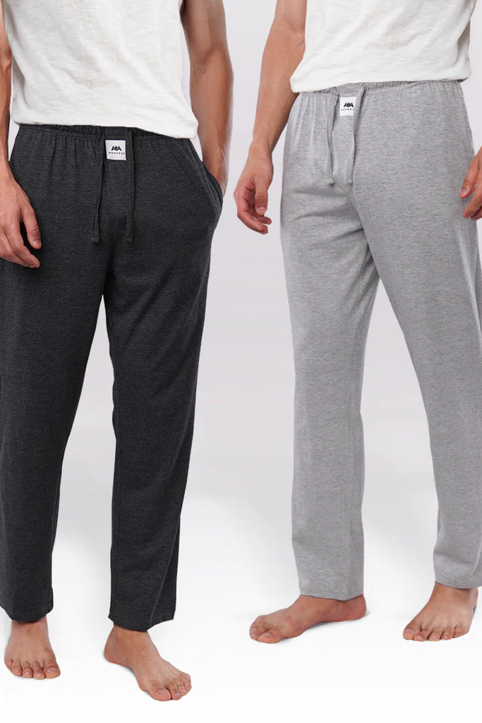 Jersey Pajama - Pack of 2 charcoal and Heather grey - Mendeez UAE 