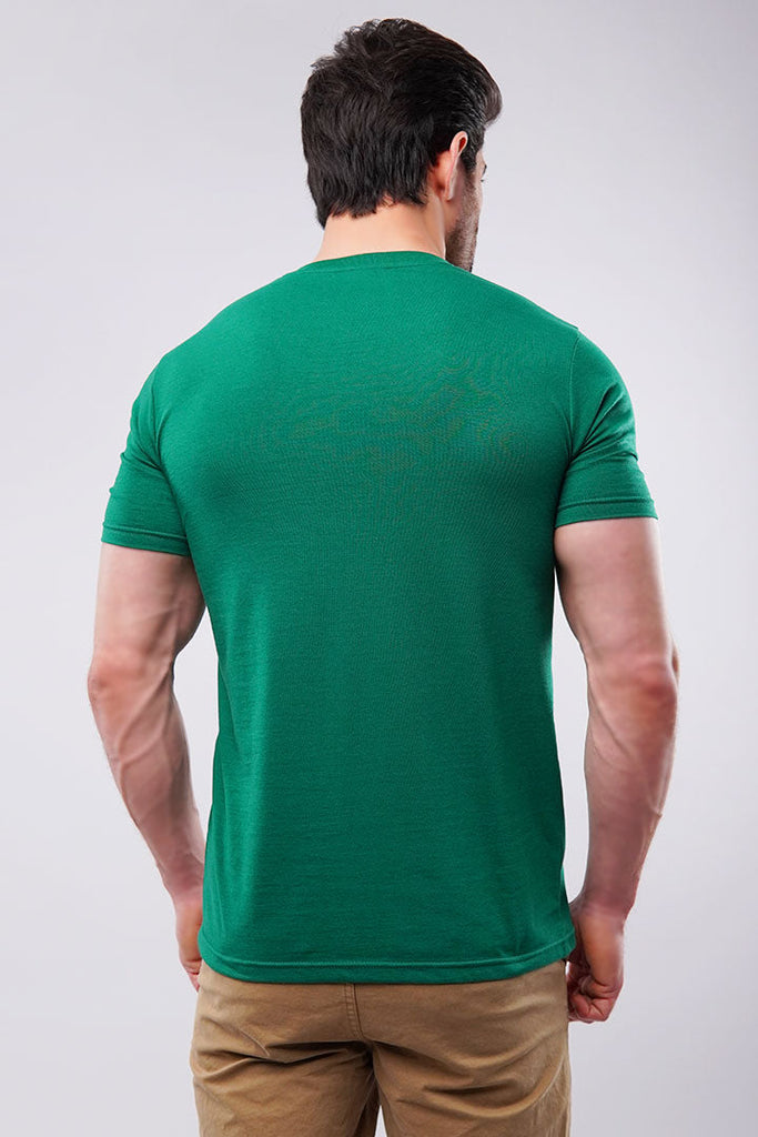 Emerald Green V-Neck T-shirt - Mendeez UAE 