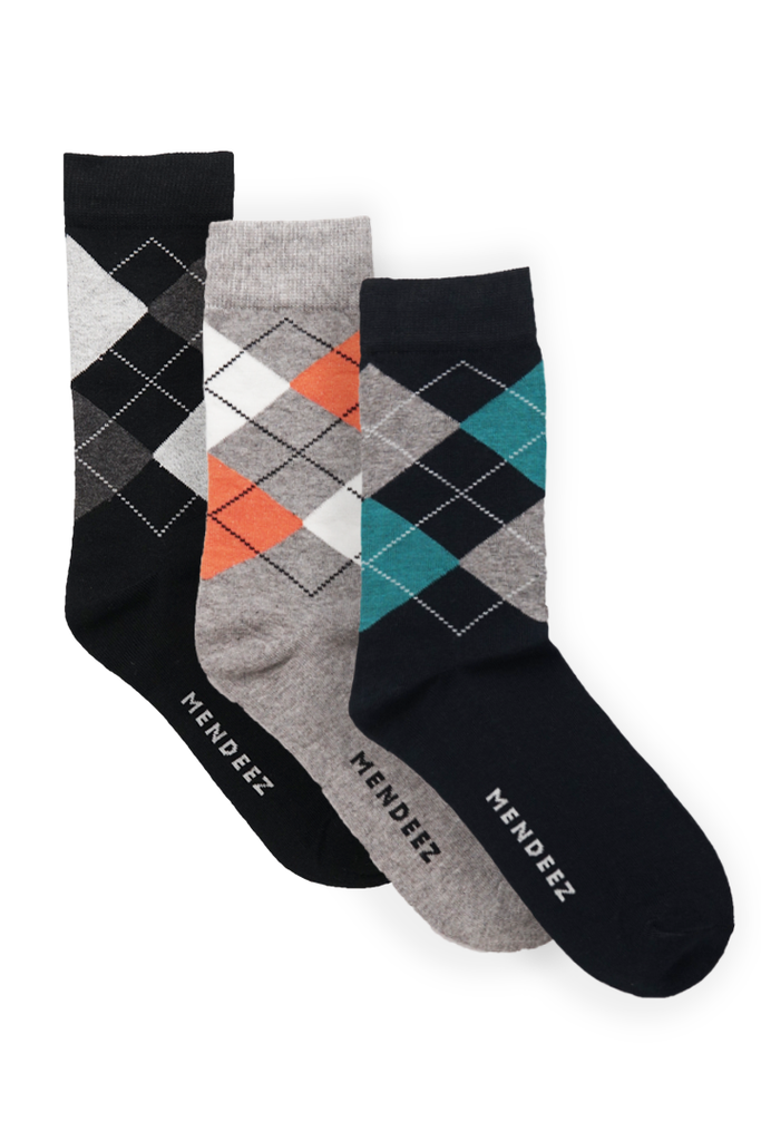Supreme Pack of 3 – Printed Crew Socks - Mendeez UAE 