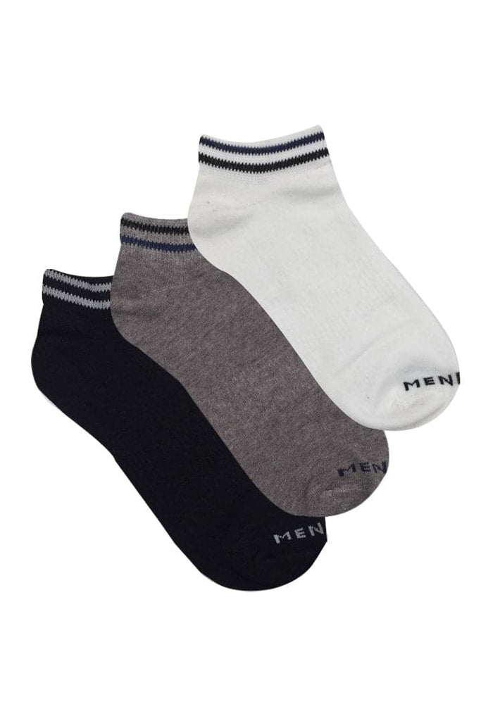 Plain Ankle Socks - Pack of 3 - Mendeez UAE 