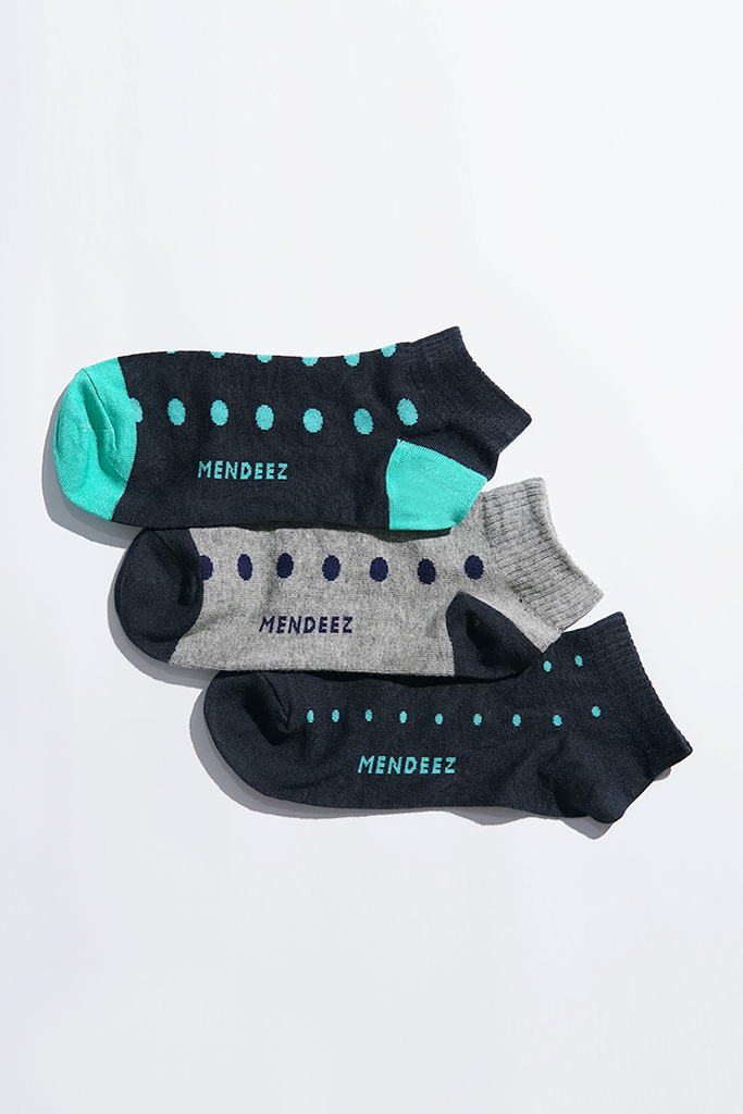 Dotted Ankle Socks - Pack of 3 - Mendeez PK 