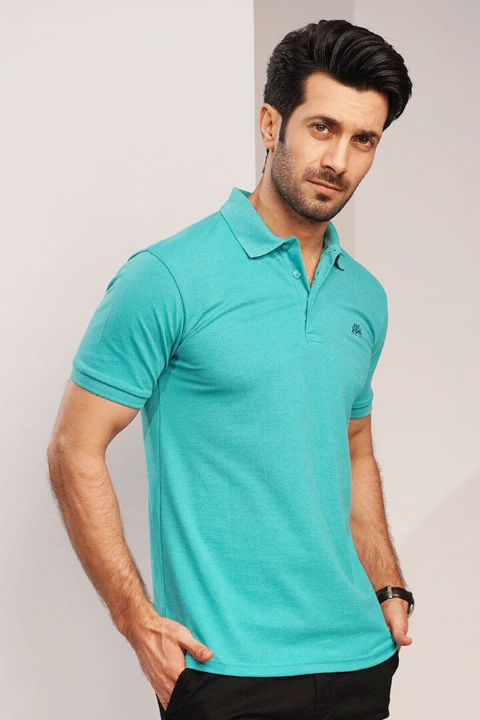Light Turquoise Polo-MENDEEZ-T-Shirts